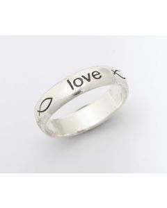 Fingerring "True love waits..." - 17 mm