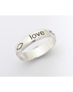 Fingerring "True love waits..." - 18 mm