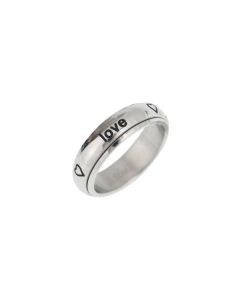 Spin Ring "True love waits ... hearts" - 19mm