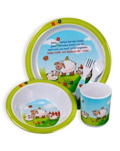 Kinder-Geschirr-Set "Schäfchen"