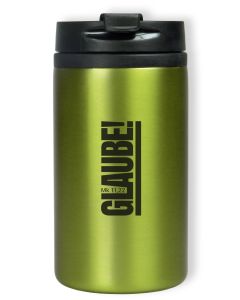 Thermobecher "Glaube! Mk 11,22" - grün