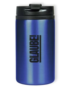 Thermobecher "Glaube! Mk 11,22" - blau