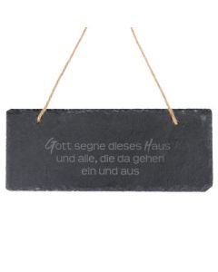 Schiefertafel Haussegen "Gott segne dieses Haus"