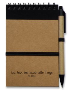 Notizbuch "Ich bin bei euch alle Tage" - schwarz