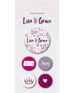 Love & Grace - 5er-Magnet-Set