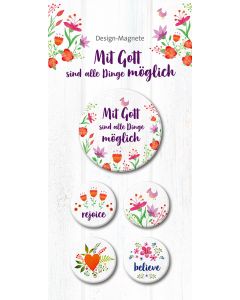 Mit Gott sind alle Dinge möglich - 5er-Magnet-Set