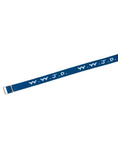 Armband "WWJD"gewebt - blau