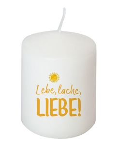 Kerze - Lebe, lache, liebe!