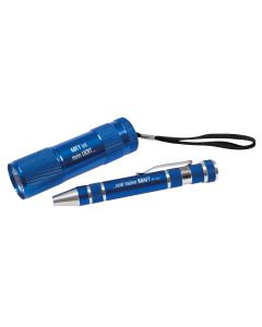 Multifunktionswerkzeug und LED-Taschenlampe - blau