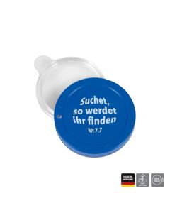 Lupe "Suchet so werdet ihr finden" - blau