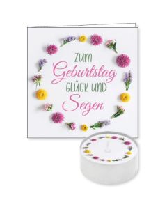 Lichtgruß "Zum Geburtstag Glück und Segen"