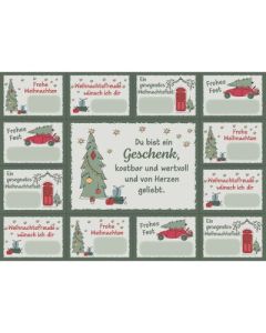 Aufkleber-Gruß-Karten: Du bist ein Geschenk ... 4 Stück