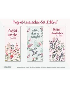 Magnet-Lesezeichen-Set: Kolibris