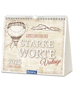 Starke Worte 2025 - Vintage - Tischkalender