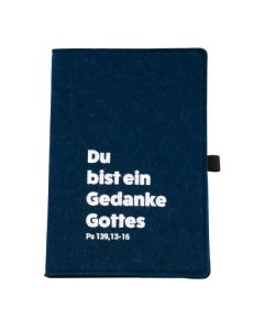 Notizbuch Filz A5 - blau