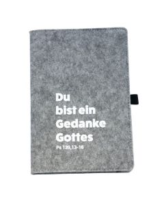 Notizbuch Filz A5 - grau