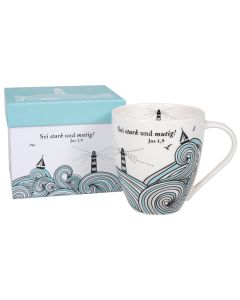 Tasse in Geschenkbox 'Sei stark und mutig!'