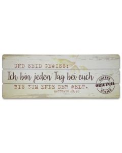 Vintage-Wandbild "Ich bin jeden Tag bei euch"