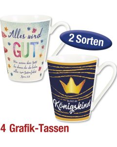 Paket 'Grafiktassen' 4 Ex.