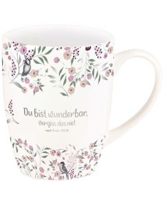 Tasse 'Du bist wunderbar' Silber-Edition