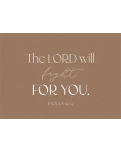 Postkarte 'The Lord will fight for you' 12 Ex.