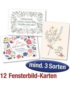 Paket 'Fensterbild-Postkarten' 12 Ex.