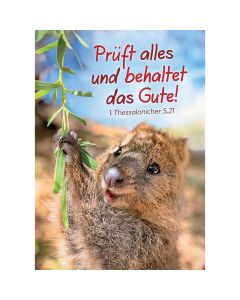 Postkarte 4 Ex. 'Prüft alles und behaltet das Gute!         1. Thessalonicher 5,21'