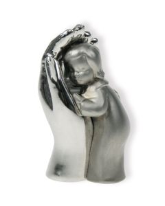 Mini-Figur 'Hand mit Kind' silbrig