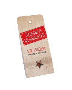 Anhängerkarte 'Gesegnete Weihnachten - Wintersonne'