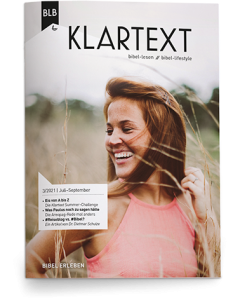 Klartext 3.Quartal 2021 (BLB) - Cover 3D
Bibel erleben
Juli bis September